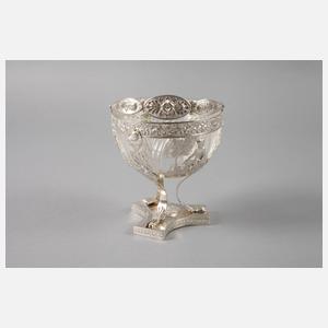 Silber Henkelkörbchen Biedermeier