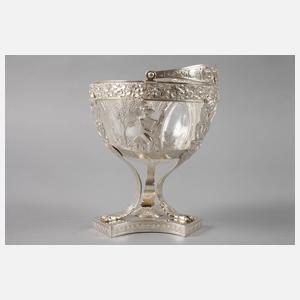 Silber Henkelkörbchen Biedermeier