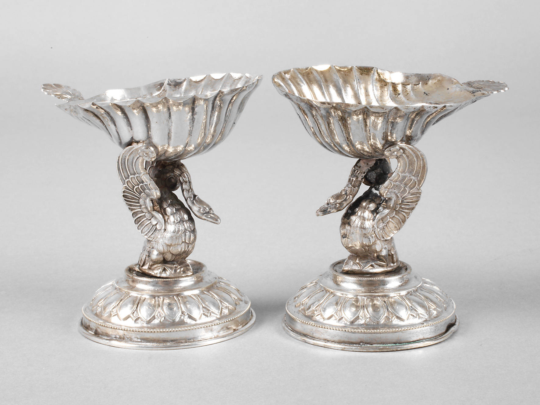 Silber Paar Salieren Biedermeier