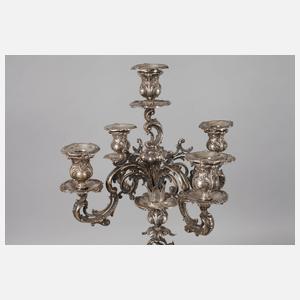 Großer figürlicher Silberleuchter Historismus