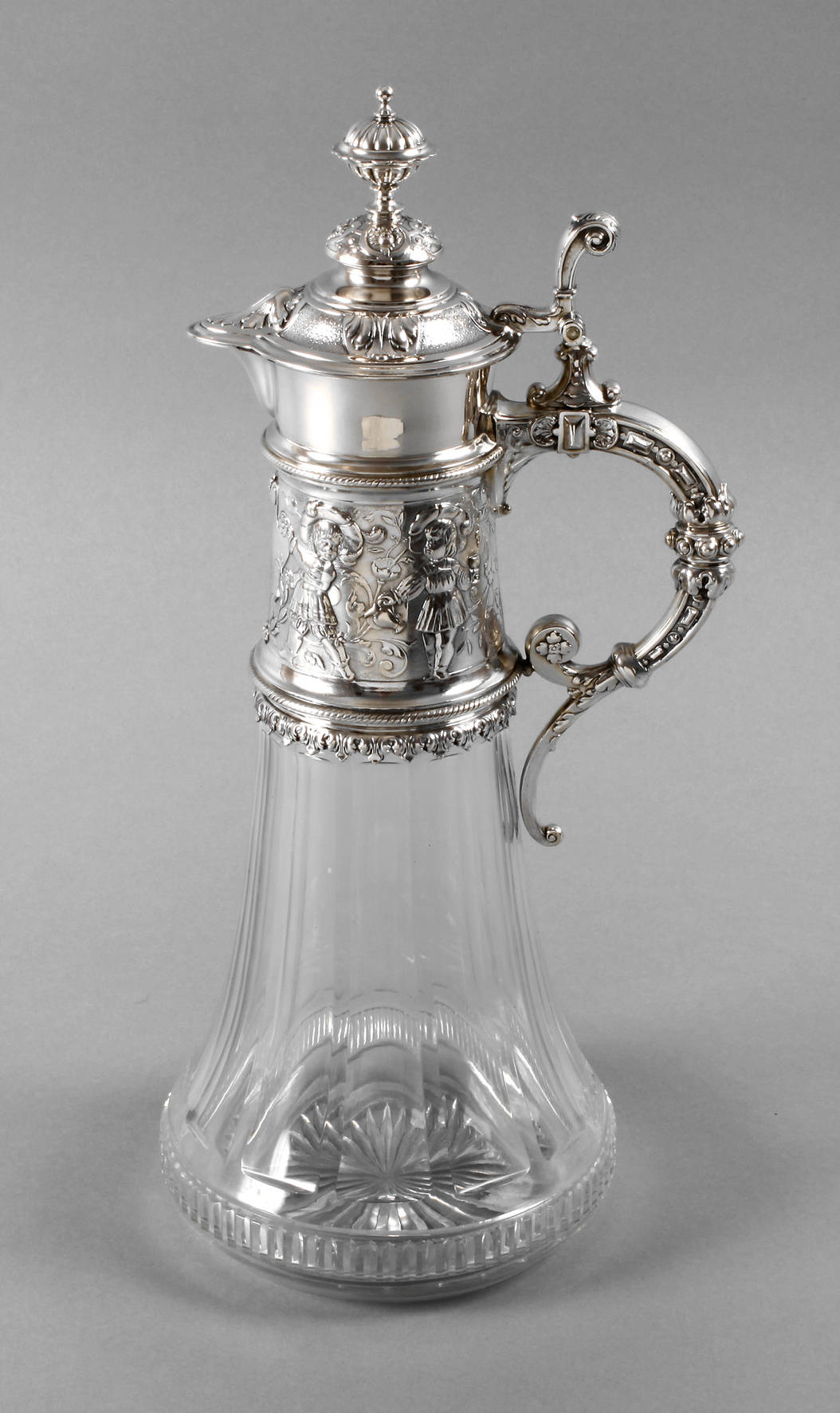 Historismuskaraffe mit Silbermontierung