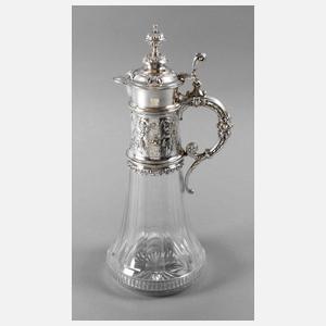 Historismuskaraffe mit Silbermontierung