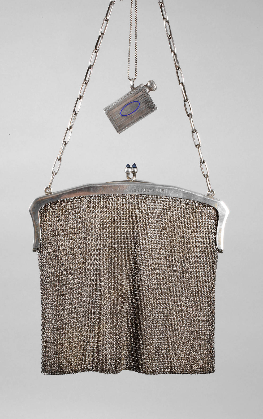 Silber Theatertasche und Streichholzhalter