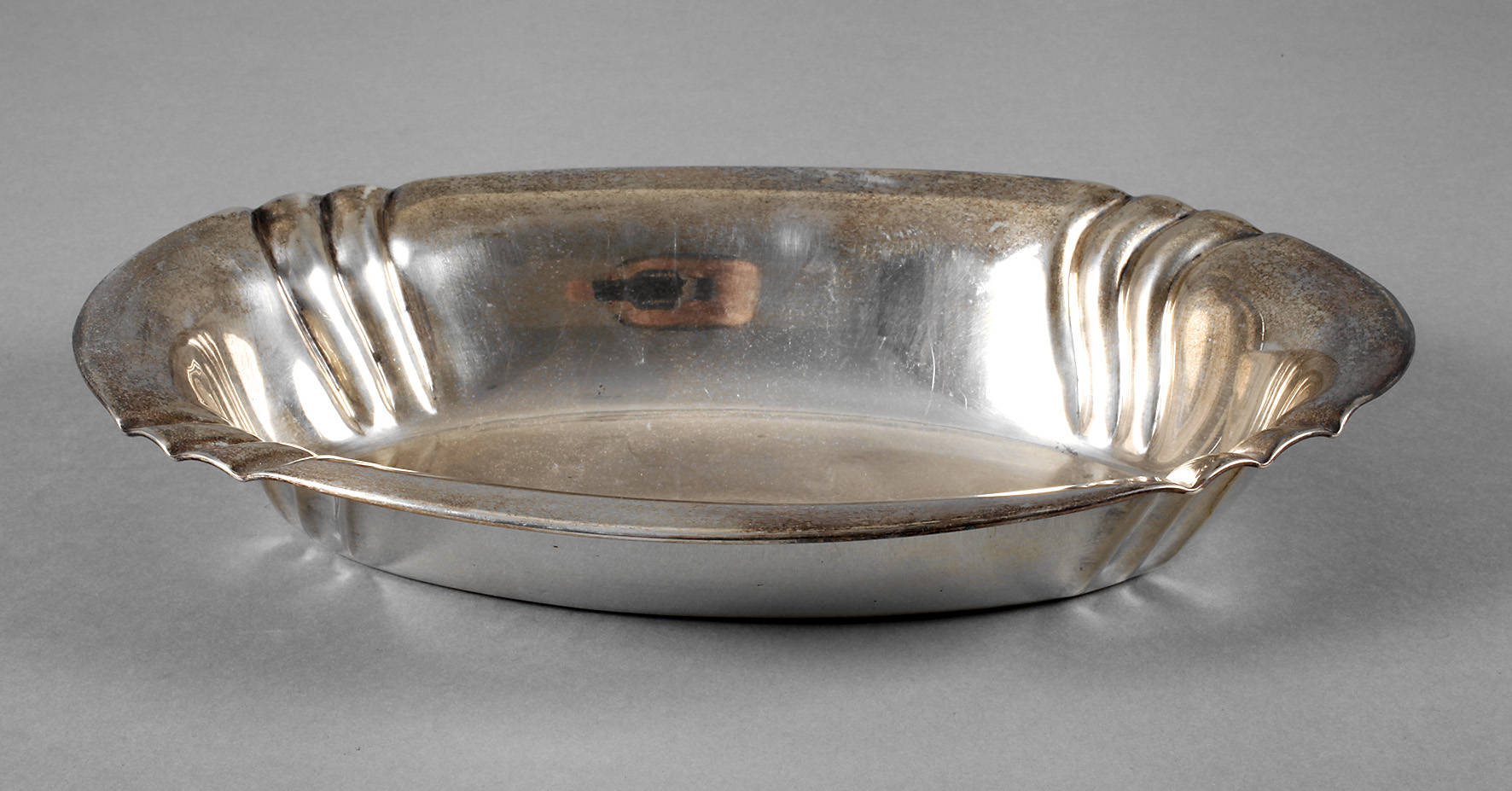 Ovale Silberschale Art déco