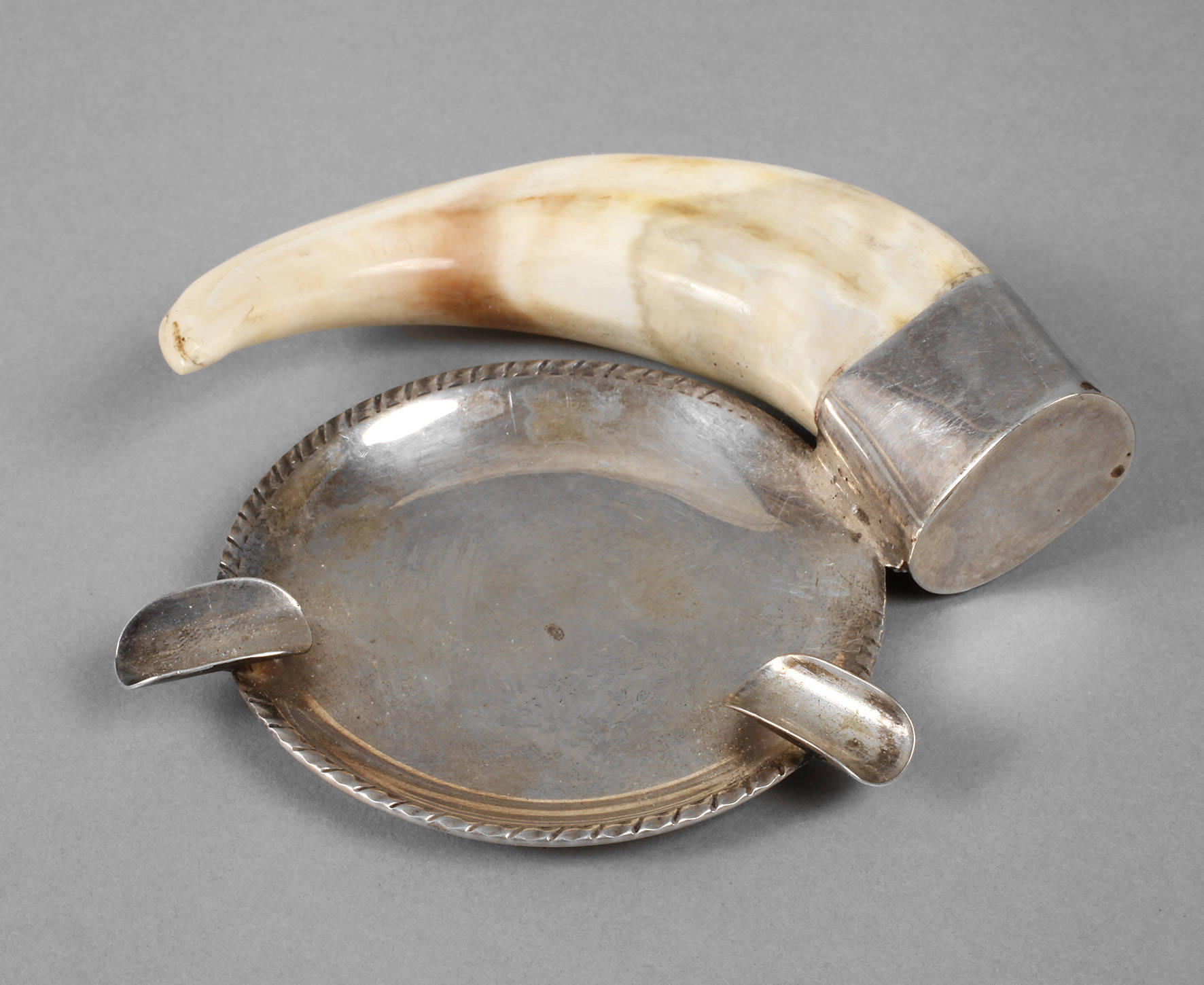 Silber jagdlicher Aschenbecher