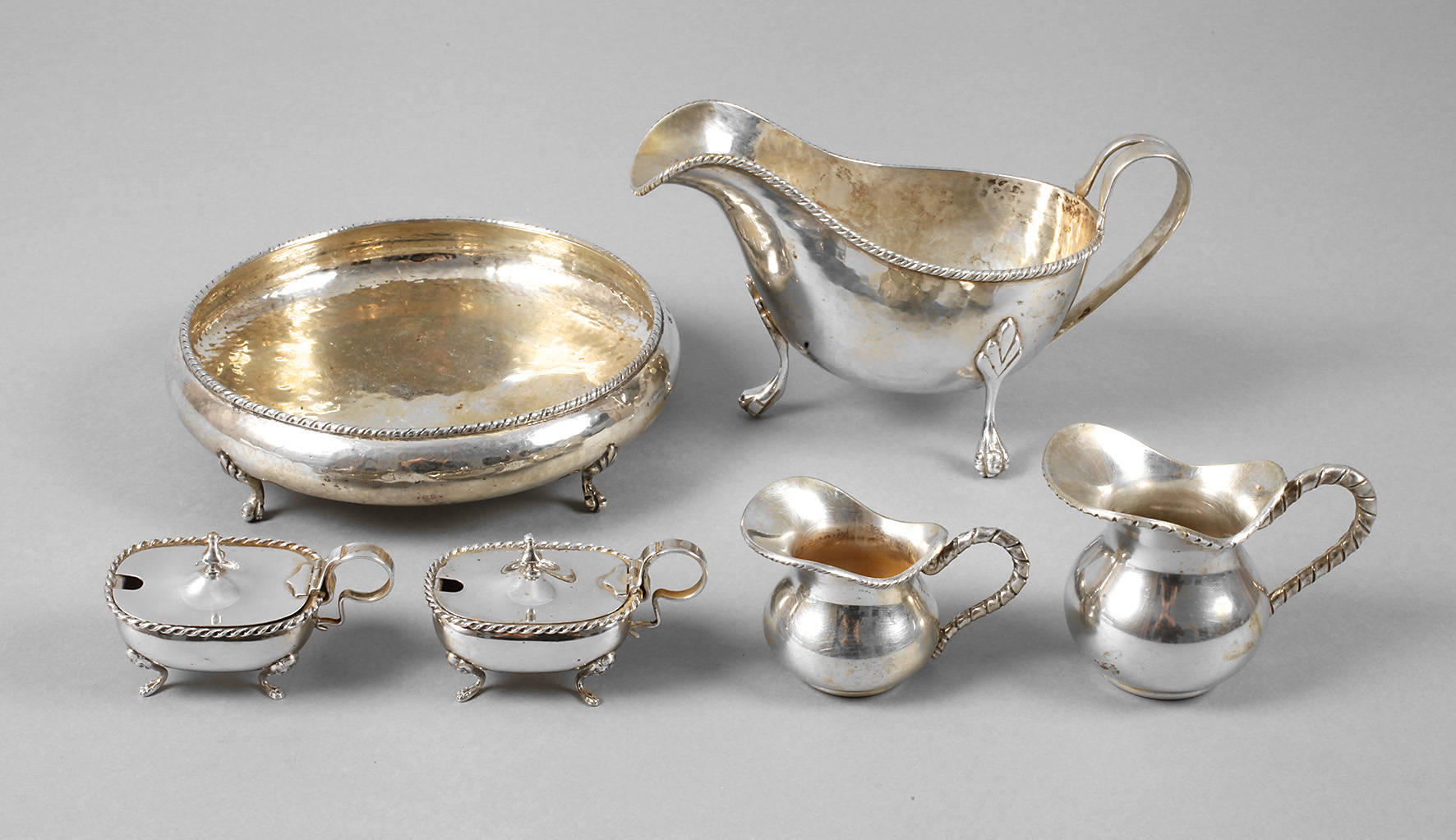 Silber sechs italienische Gefäße