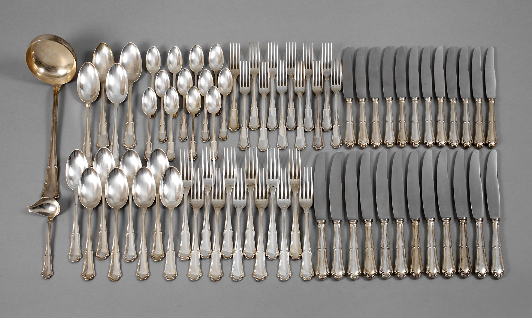 Großes Silberbesteck Art déco