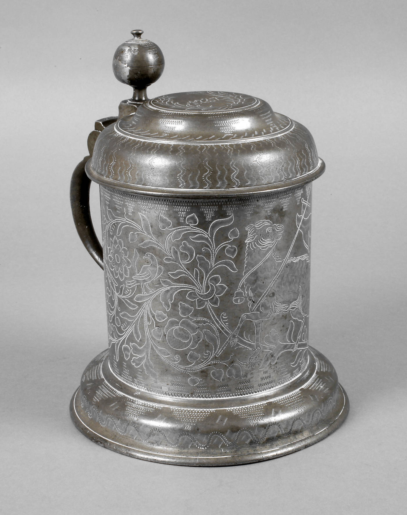 Mächtiger Zinnwalzenkrug Leipzig