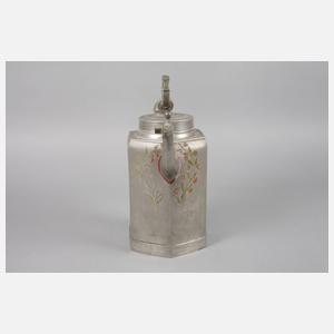 Erntekanne mit Bemalung Zinn