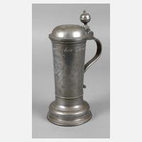 Norddeutscher Innungskrug eines Fleischhauers Zinn111