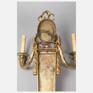 Paar große klassizistische Wandappliken