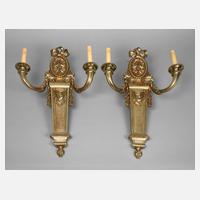 Paar große klassizistische Wandappliken111