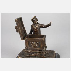 Bronze Leierkastenspieler