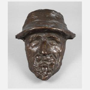 Bronzemaske wohl Christian Rohlfs