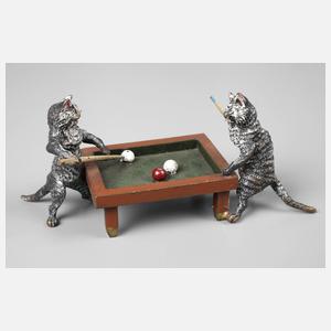 Franz Xaver Bergmann, Katzenpaar ”Billard”