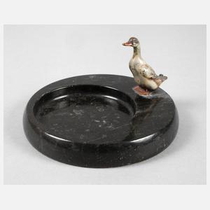 Wiener Bronze Ente auf Schale