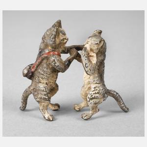 Wiener Bronze Katzenpaar ”Abschied”