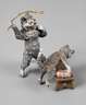 Wiener Bronze Katzenpaar ”Lehrer und Lausejunge”