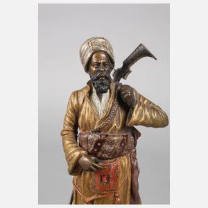 Wiener Bronze Araber mit Gewehr