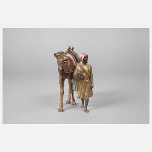 Wiener Bronze Araber mit Kamel