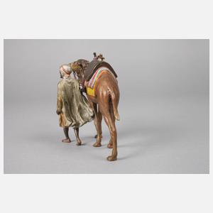 Wiener Bronze Araber mit Kamel