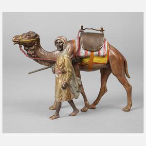 Wiener Bronze Araber mit Kamel