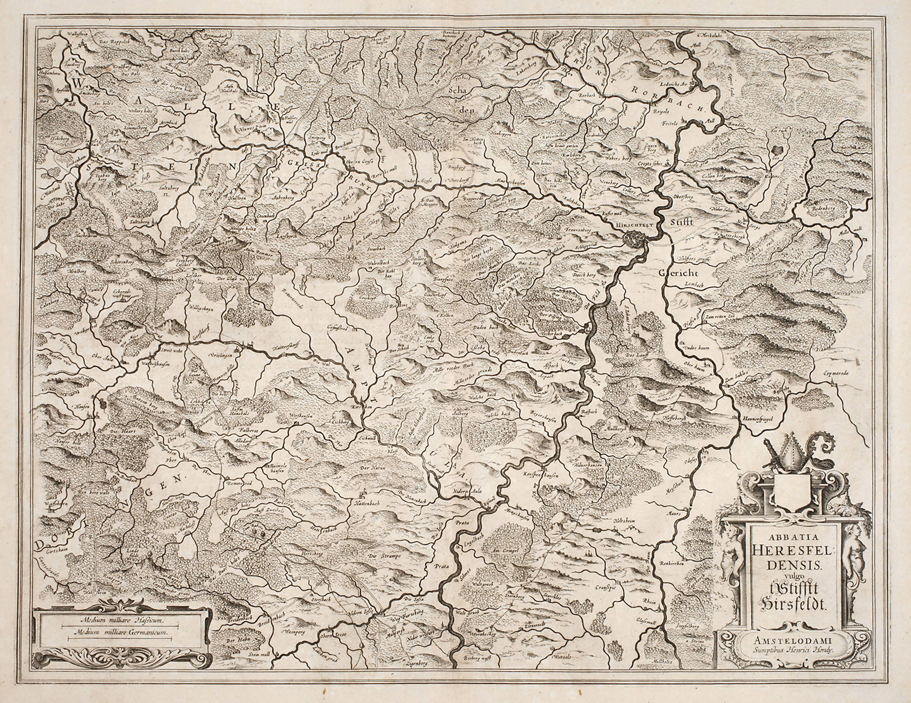 Henricus Hondius, Karte Stift Hersfeld