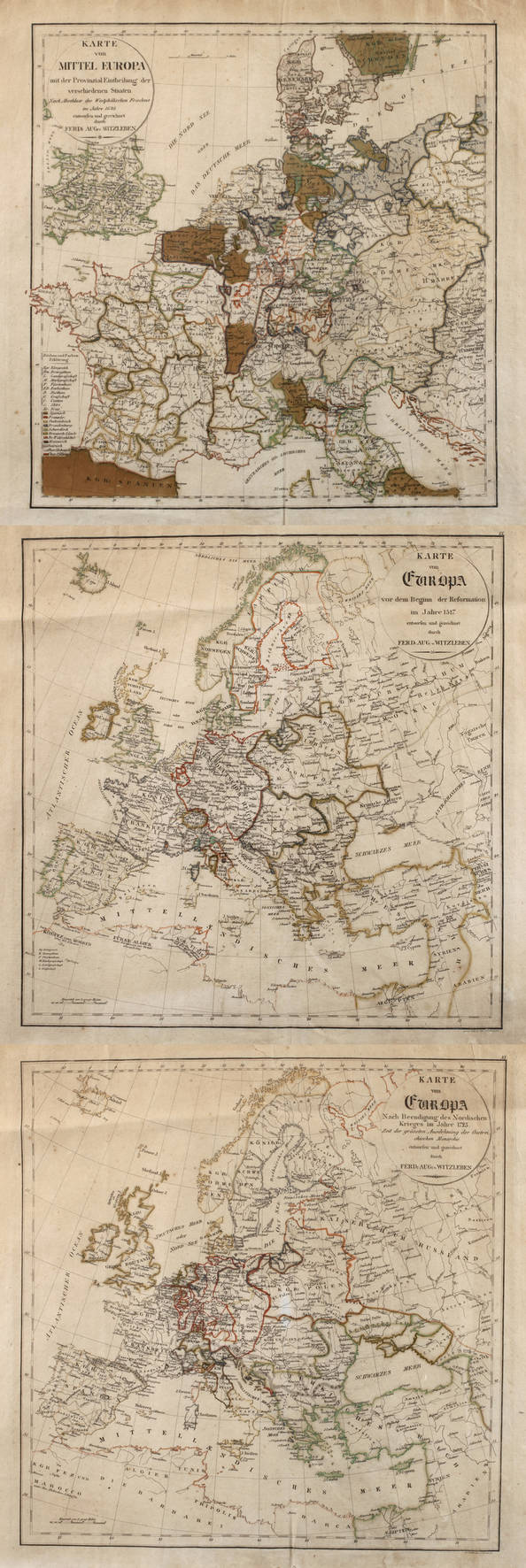 Ferdinand A. von Witzleben, Konvolut Landkarten