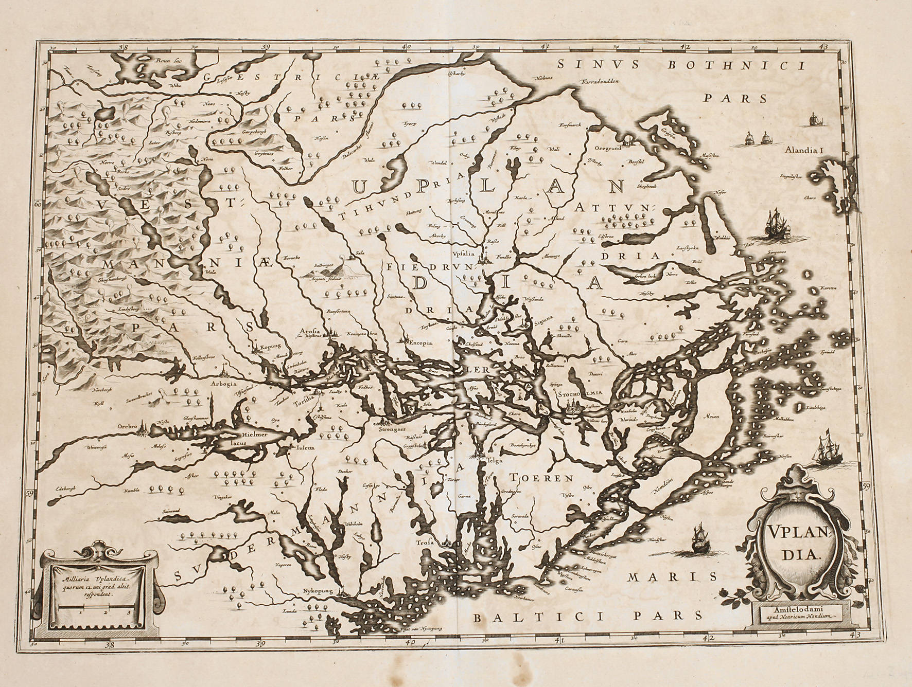 Henricus Hondius, Karte Uppland