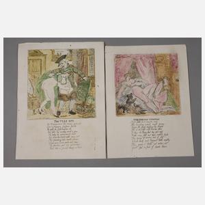 nach Thomas Rowlandson, Erotische Blätter