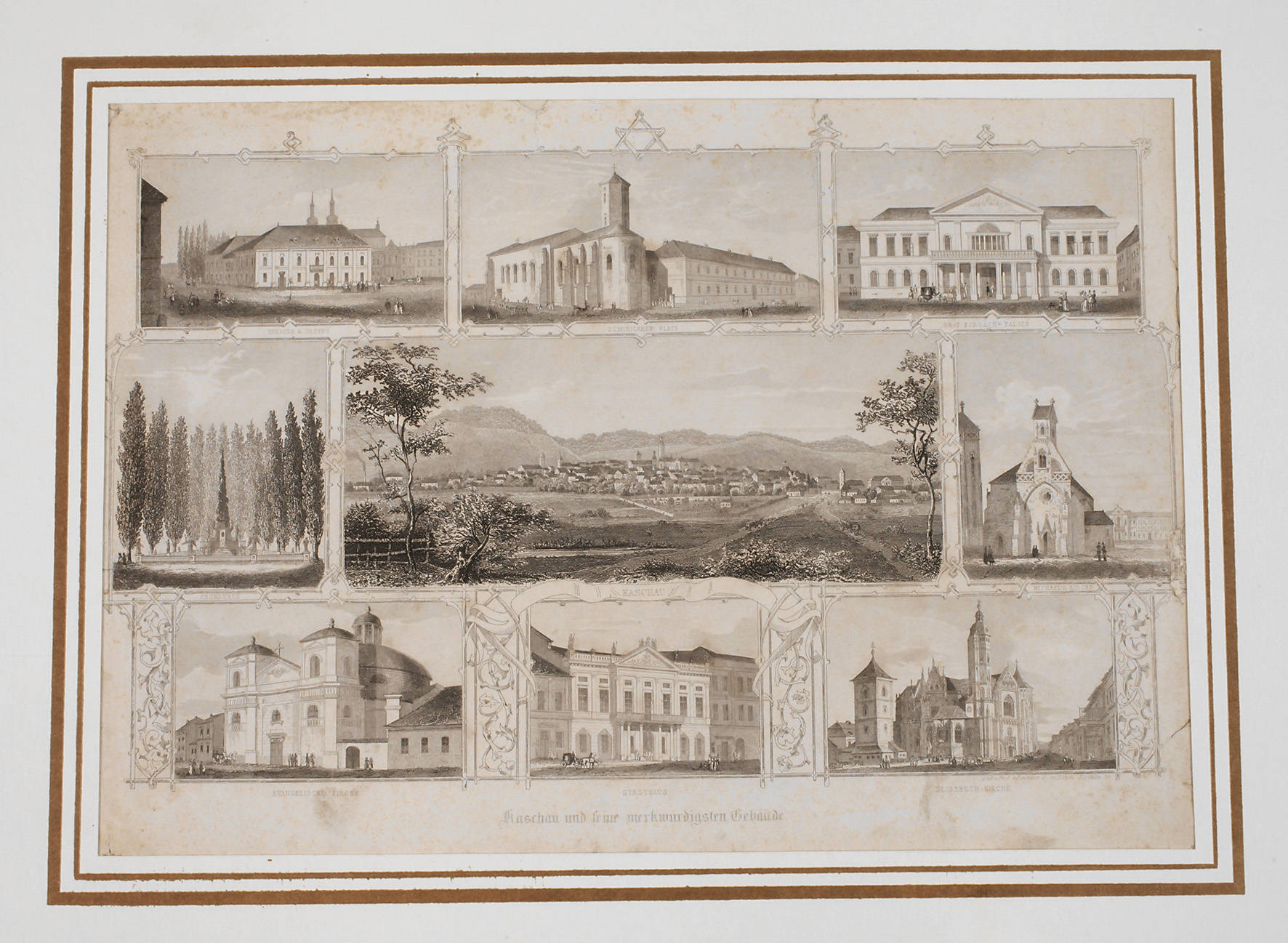 Souvenierblatt ”Kaschau und seine merkwürdigsten Gebäude”