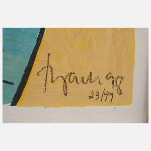 Elvira Bach, Frau vor Palmen