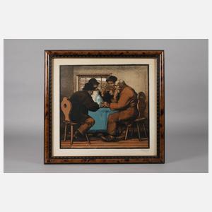 Prof. Rudolf Schiestl, Wirtshausszene