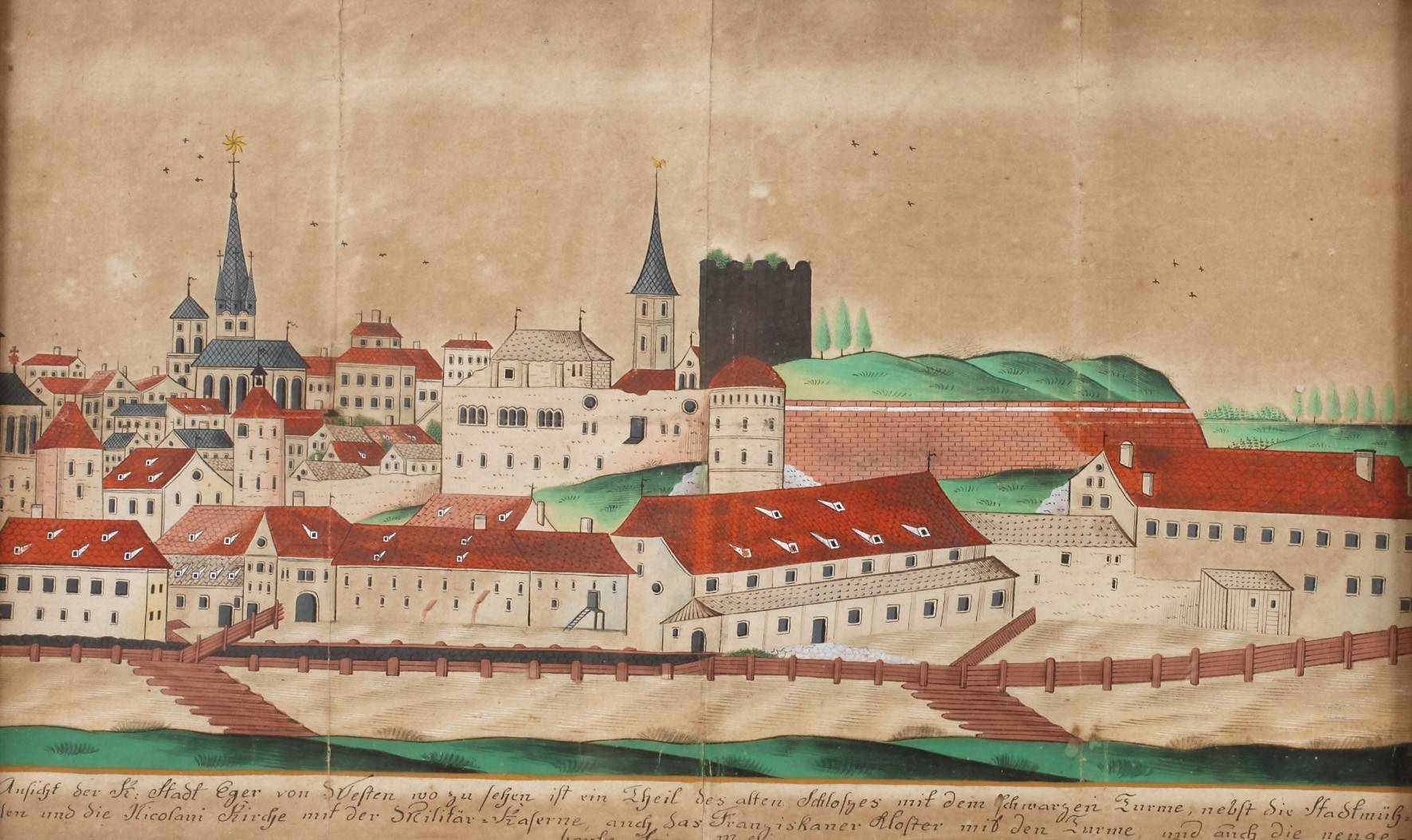 Ansicht der Stadt Eger