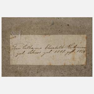 Aug. Clemes, Damenportrait der Catharina Elisabeth Hartmann