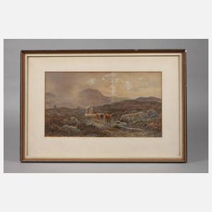 Robert Dobsen, Landschaft mit Viehherde