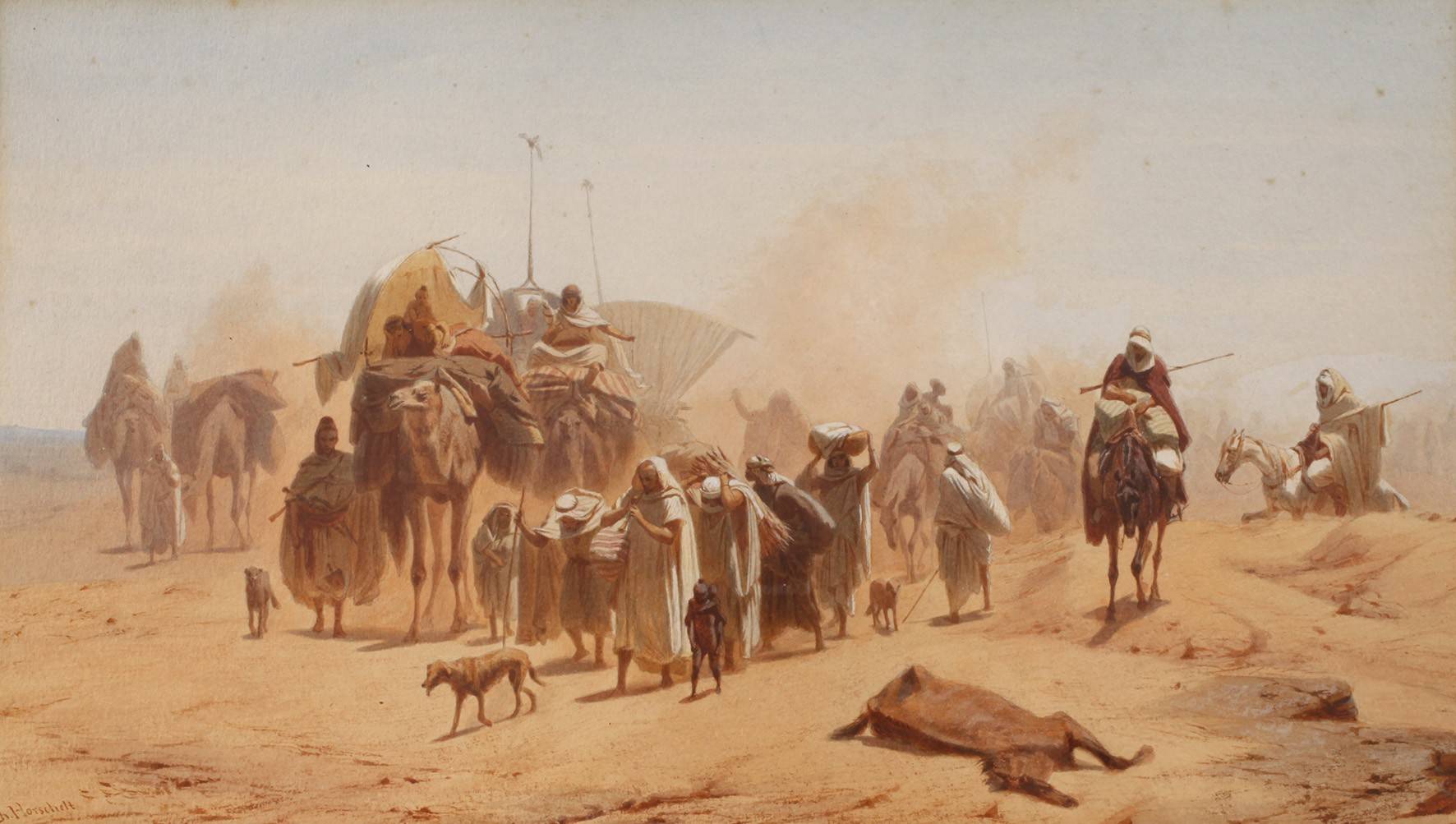 Theodor Horschelt, Beduinenkarawane
