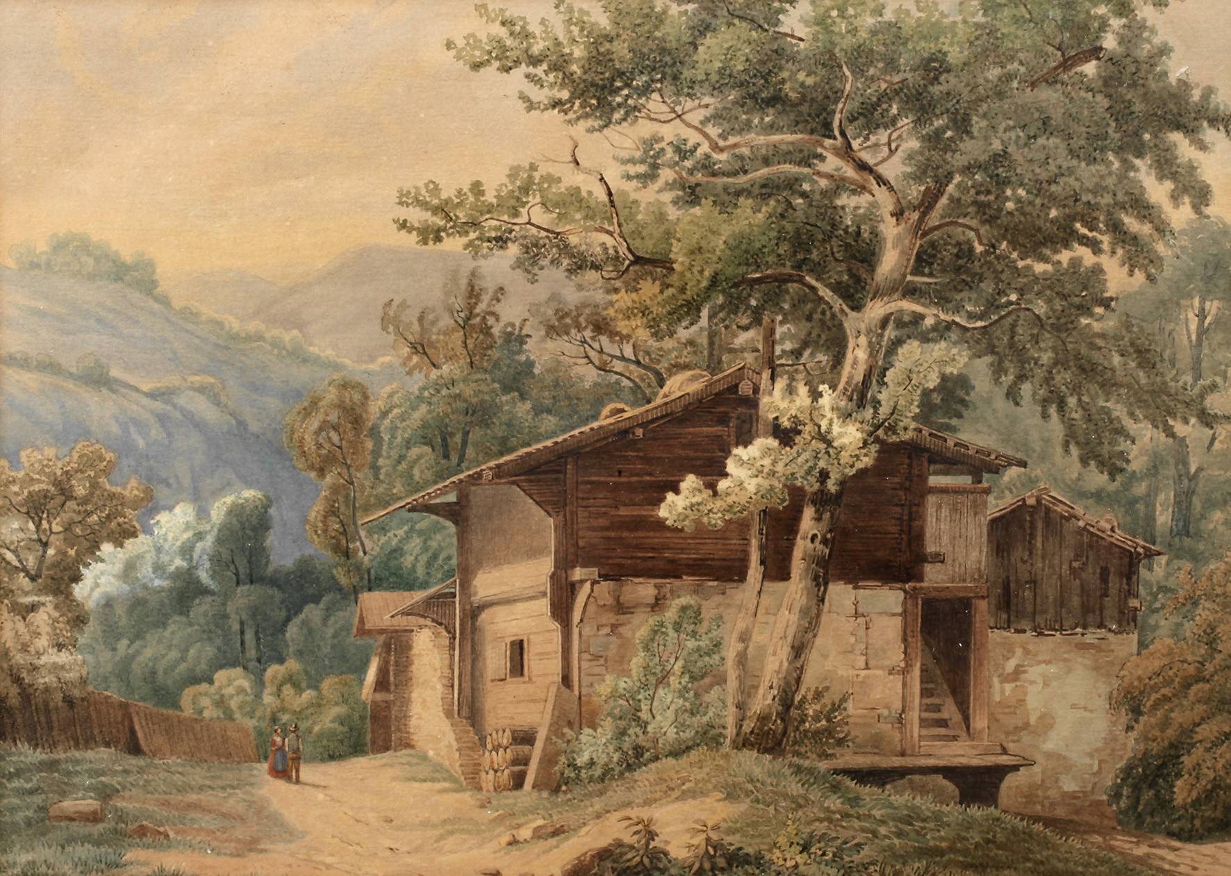 Lorenzo Quaglio II., attr., Tiroler Berghof