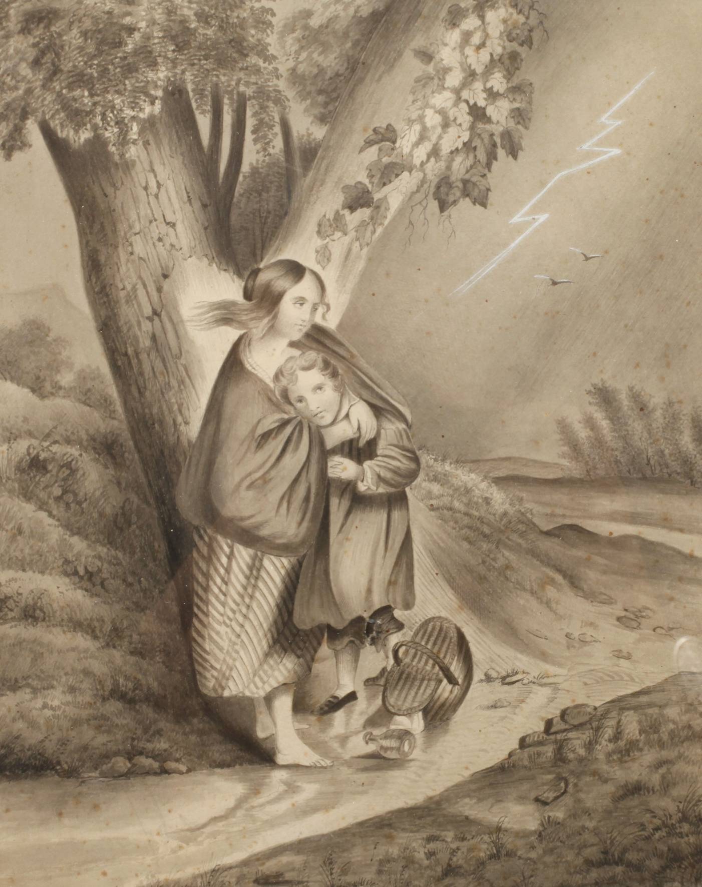 Gustav Süs, attr., Vom Gewitter überrascht