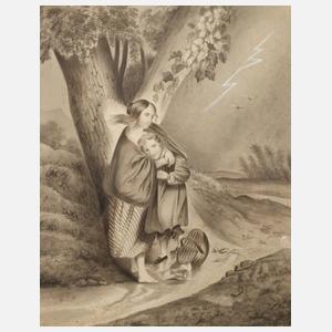 Gustav Süs, attr., Vom Gewitter überrascht