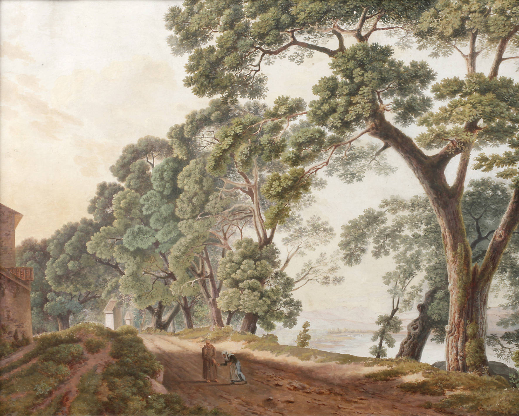 Landstraße am Fluss