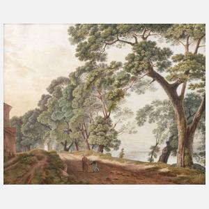 Landstraße am Fluss