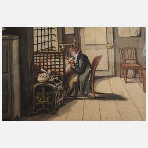 Blick in ein Postbüro