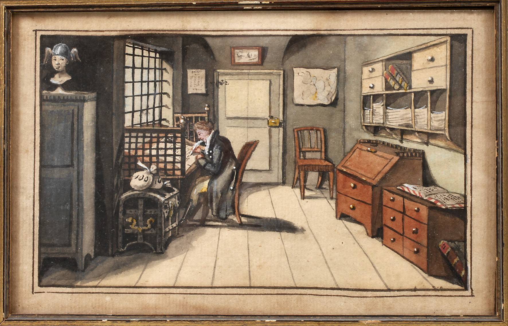 Blick in ein Postbüro