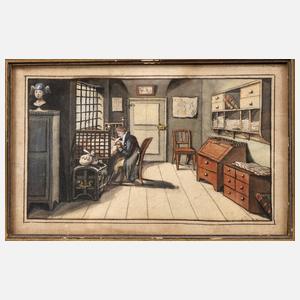 Blick in ein Postbüro