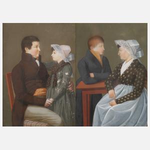 Paar Biedermeierbildnisse