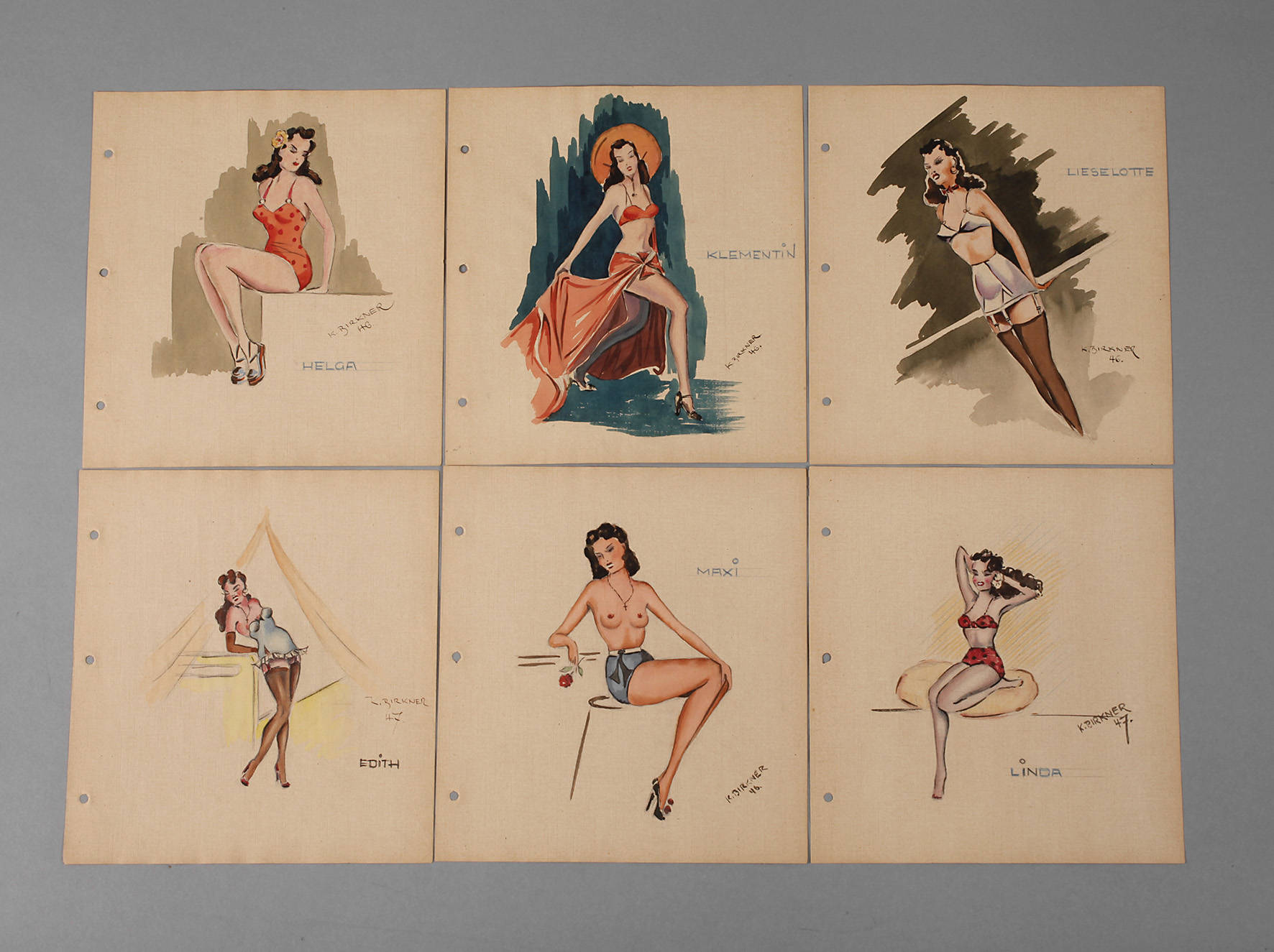 Karlheinz Birkner, Sammlung Pin-Up-Zeichnungen