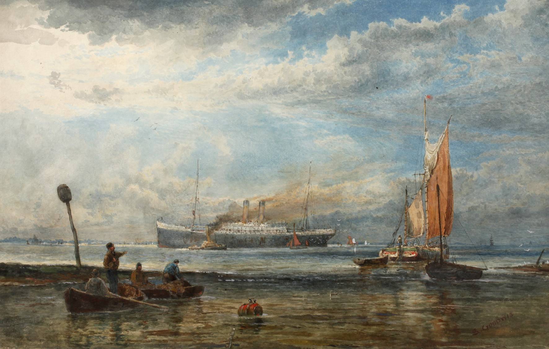 Sidney Paul Goodwin, Dampfschiff vor der Einfahrt