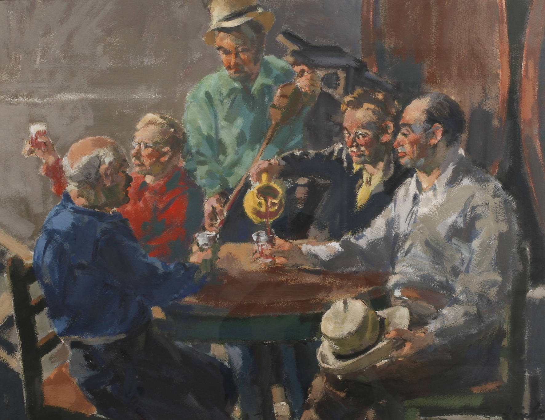 Sebastian Leicht, Bei der Weinverkostung