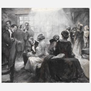 Theo Matejko, Elegante Abendgesellschaft